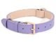 Purple Leather Dog Collar