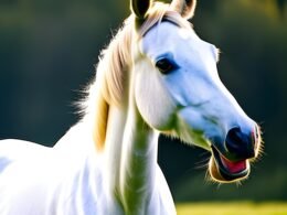 Horse Eat With Its Mouth Open