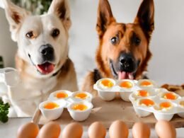 Dogs Eat Boiled Eggs